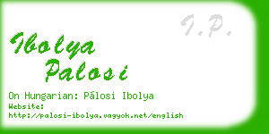 ibolya palosi business card